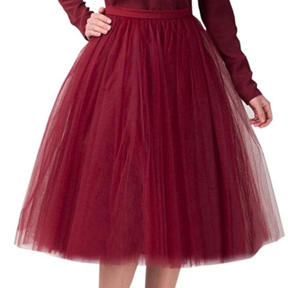 Women's A Line Short Knee Length Tutu Tulle Skirt